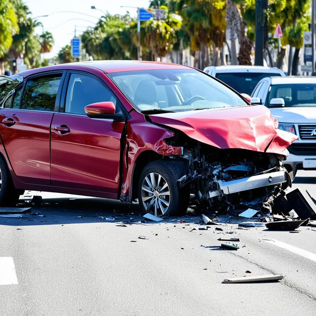 Car Accident on Sunset Blvd