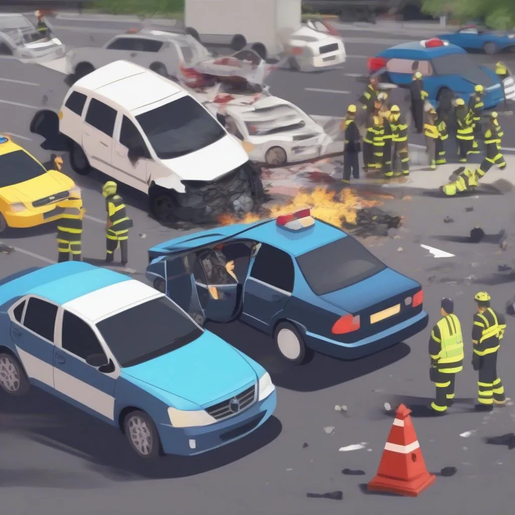 Car Accident Scene