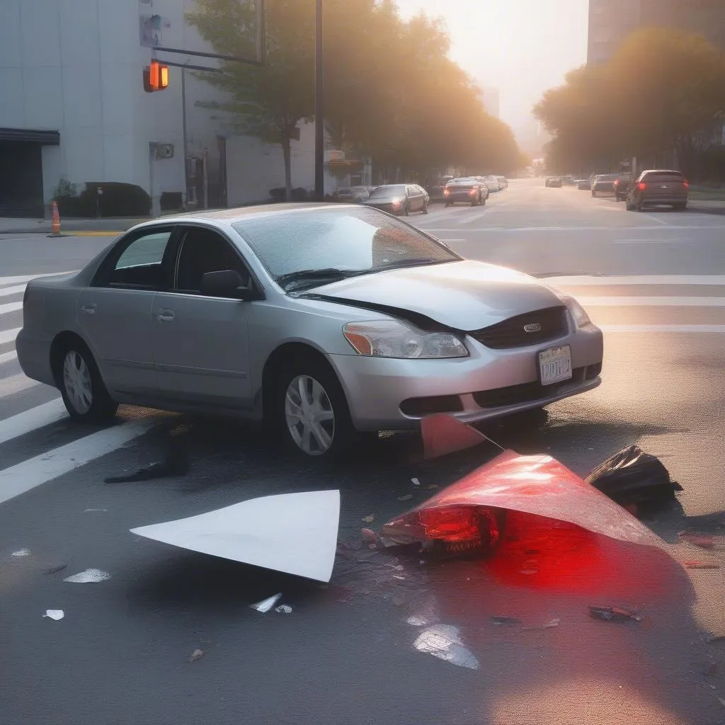 Car accident scene