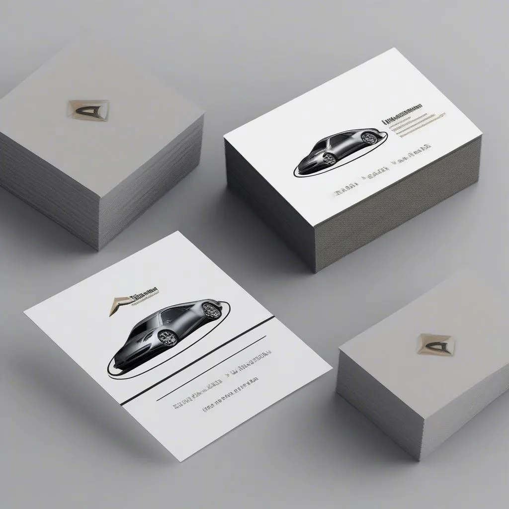 Unique design of a car business card