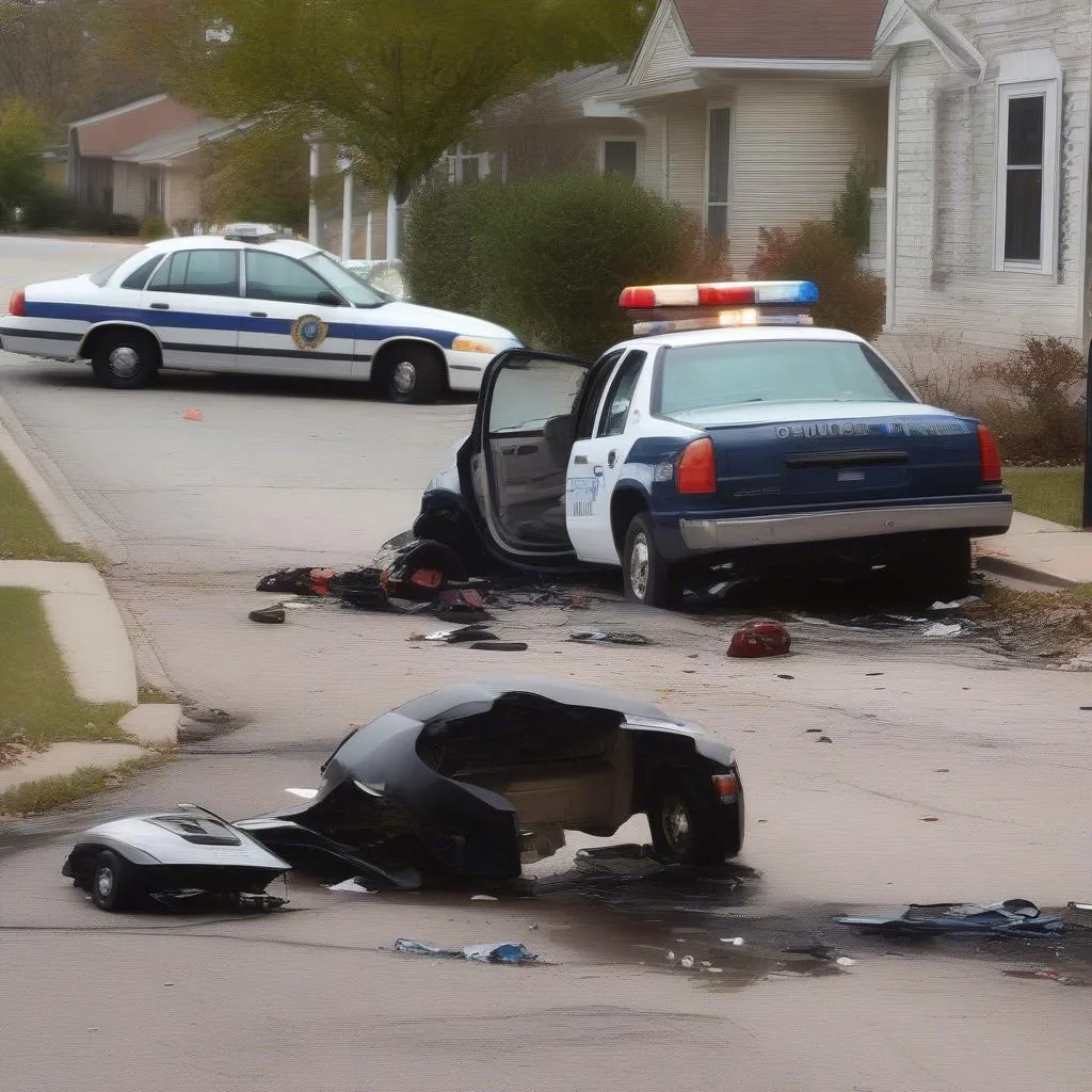 Car Crash Scene in Wausau