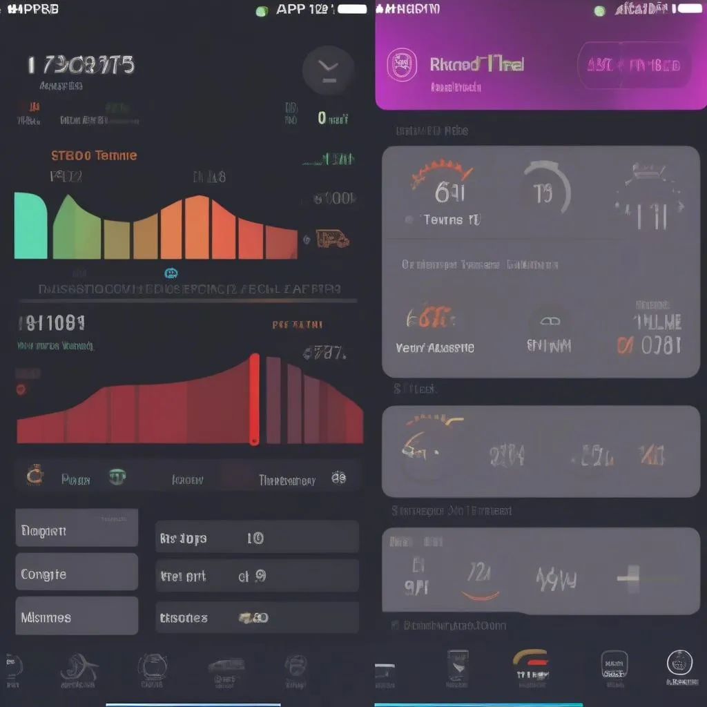 Car Dashboard with Diagnostic Data