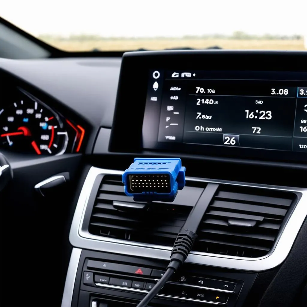 Car Dashboard with OBD Device