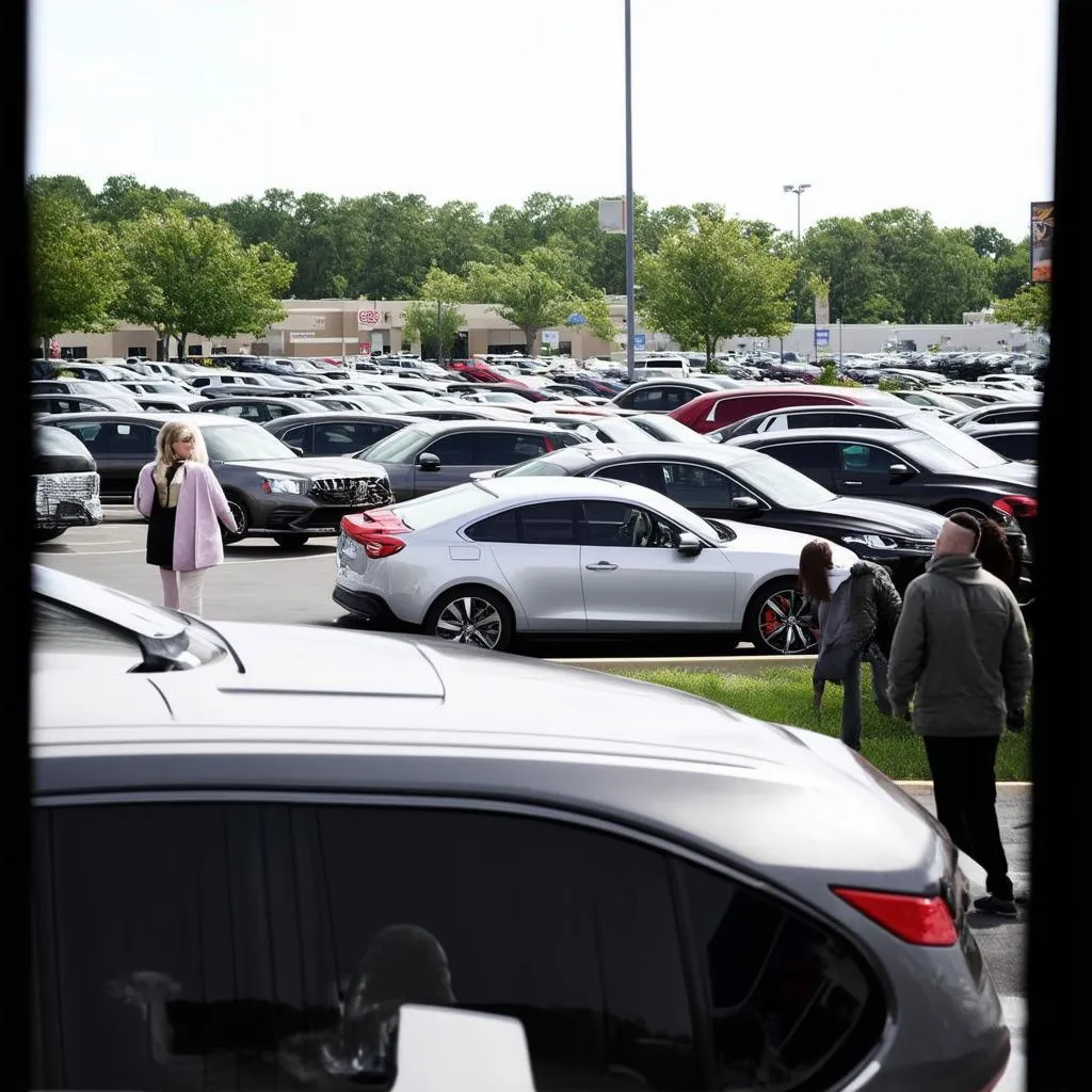 car dealership lot