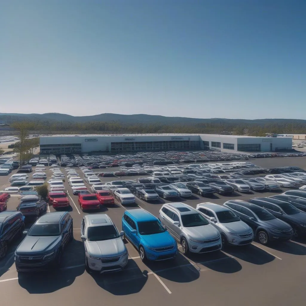 car dealership lot