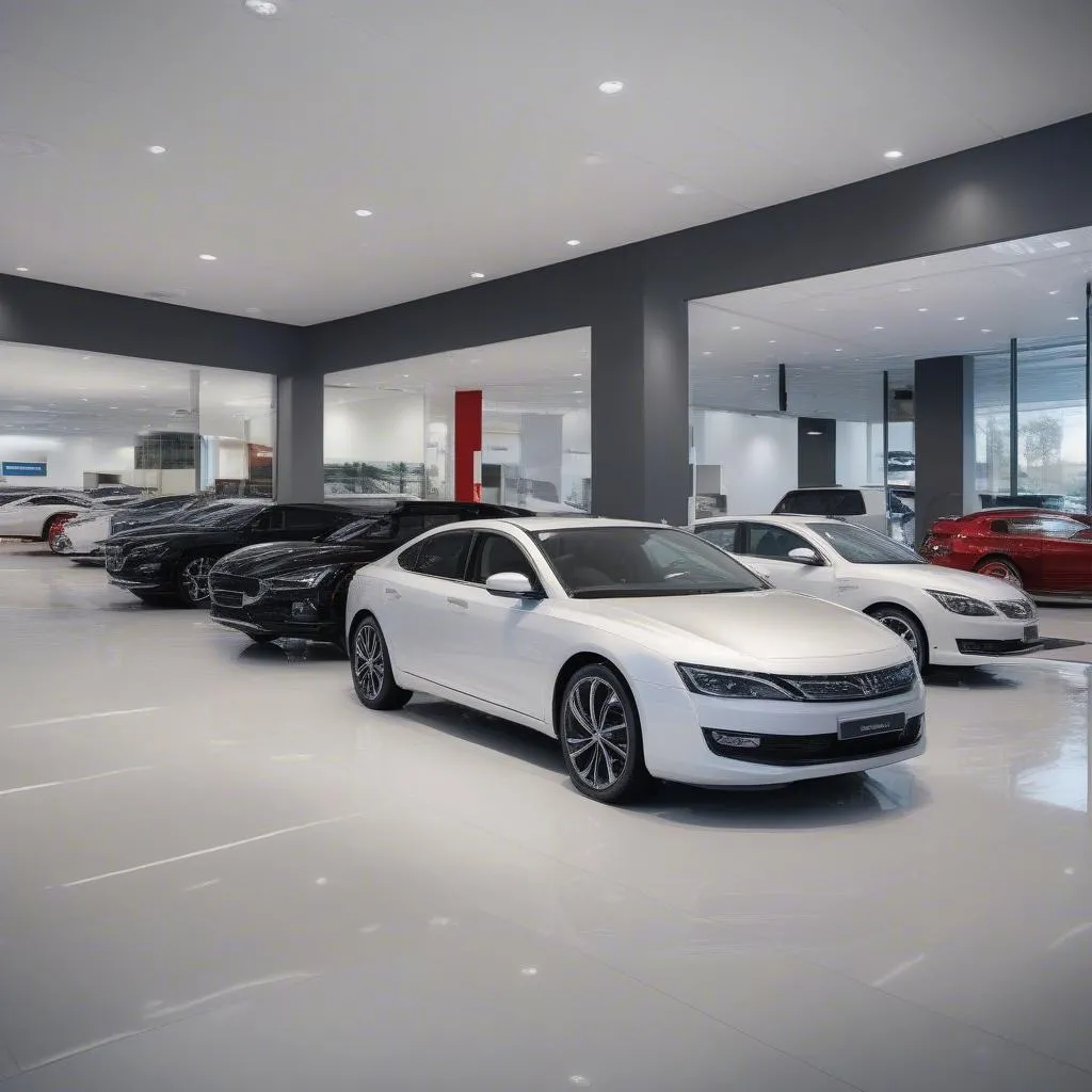 car dealership showroom