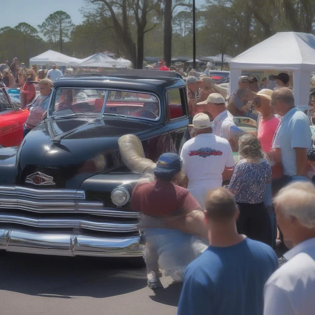 Car Enthusiasts at the Ponte Vedra Car Show