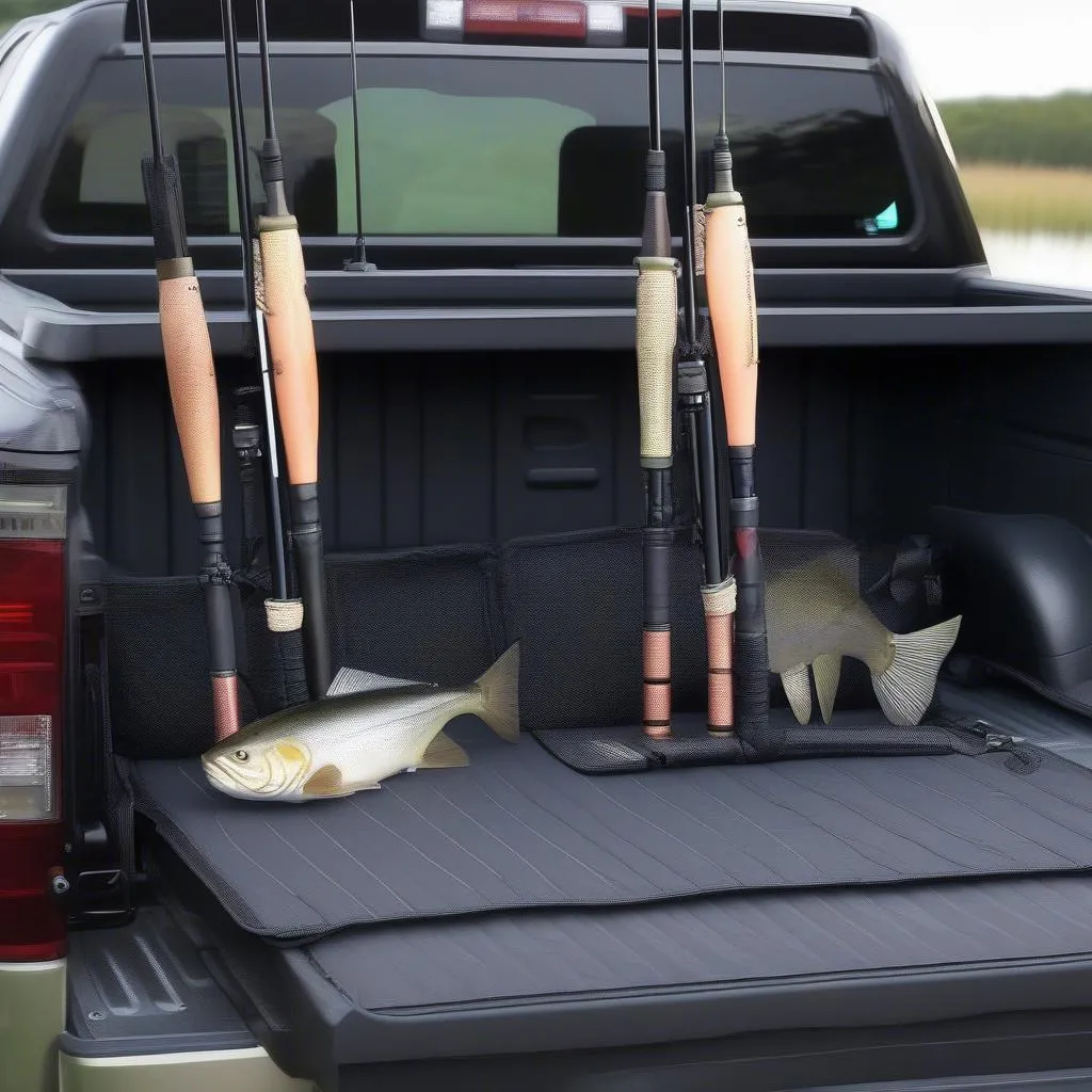 Truck Bed Car Fishing Pole Holder for Anglers on the Go