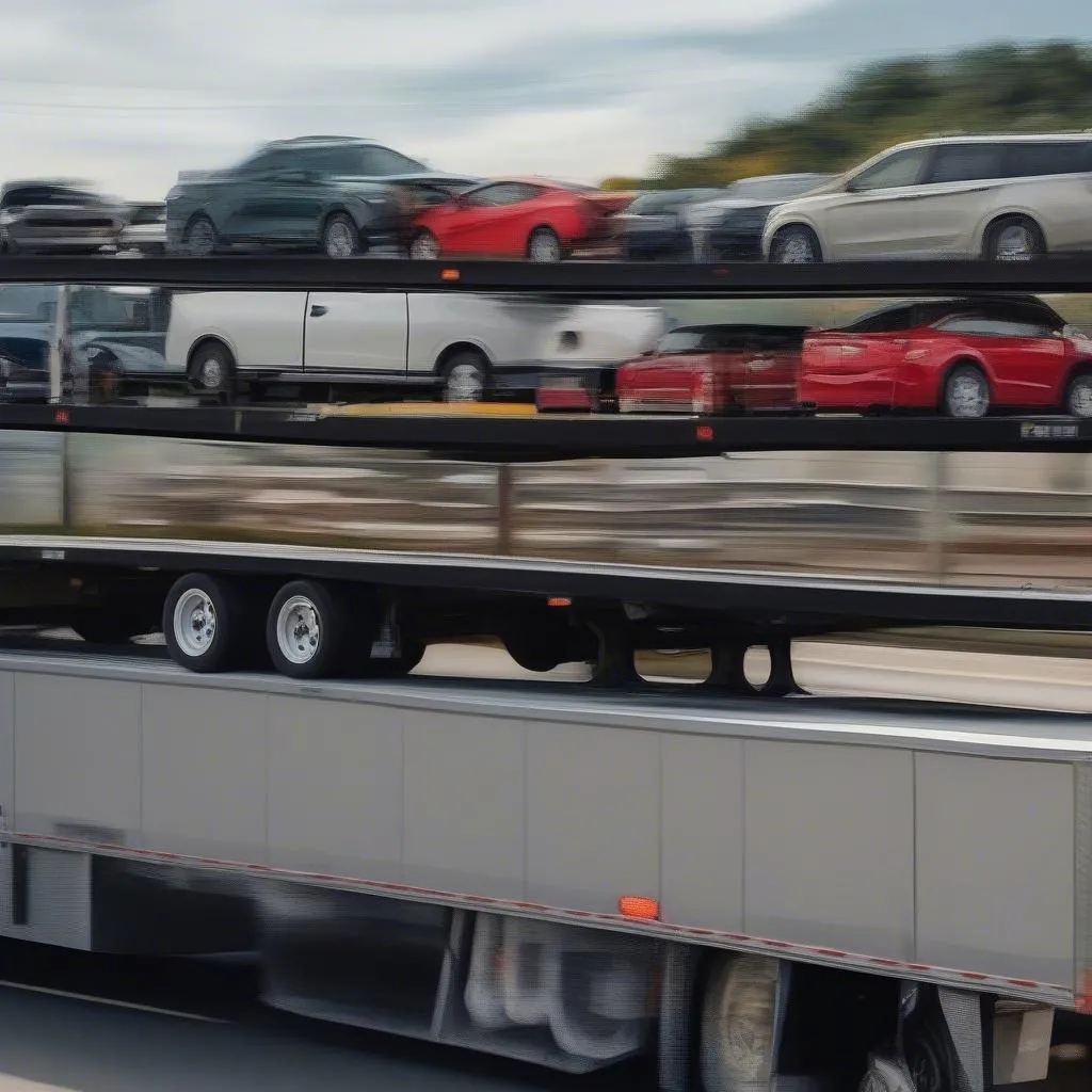 car hauler trailer with cars