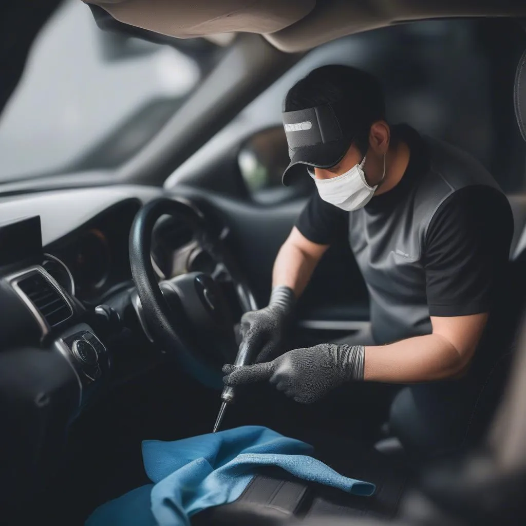 Car interior detailing