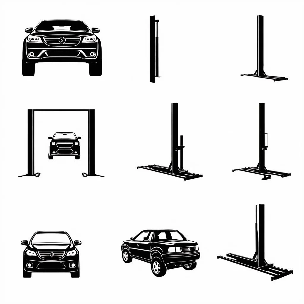 Car Lift Types Illustration