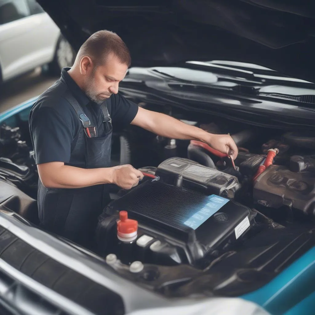 Car overheating while driving: Checking the coolant level