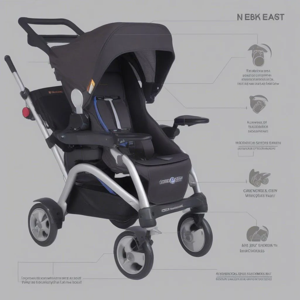 Car seat with wheels for airport travel