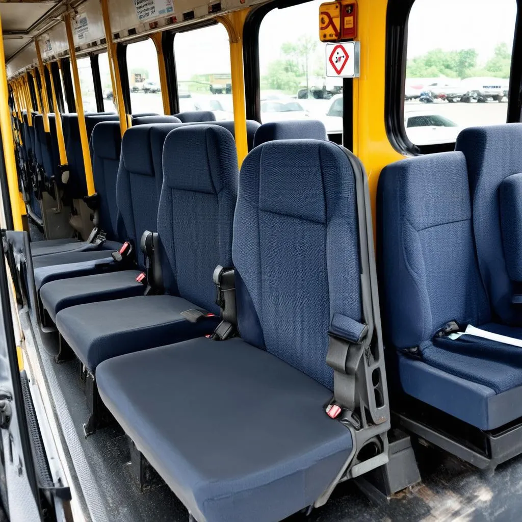 Car Seats Installed on a Bus