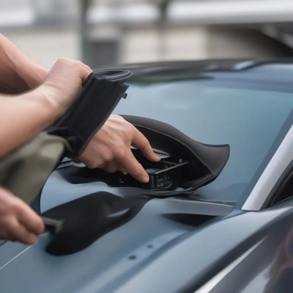 Car Visor Installation