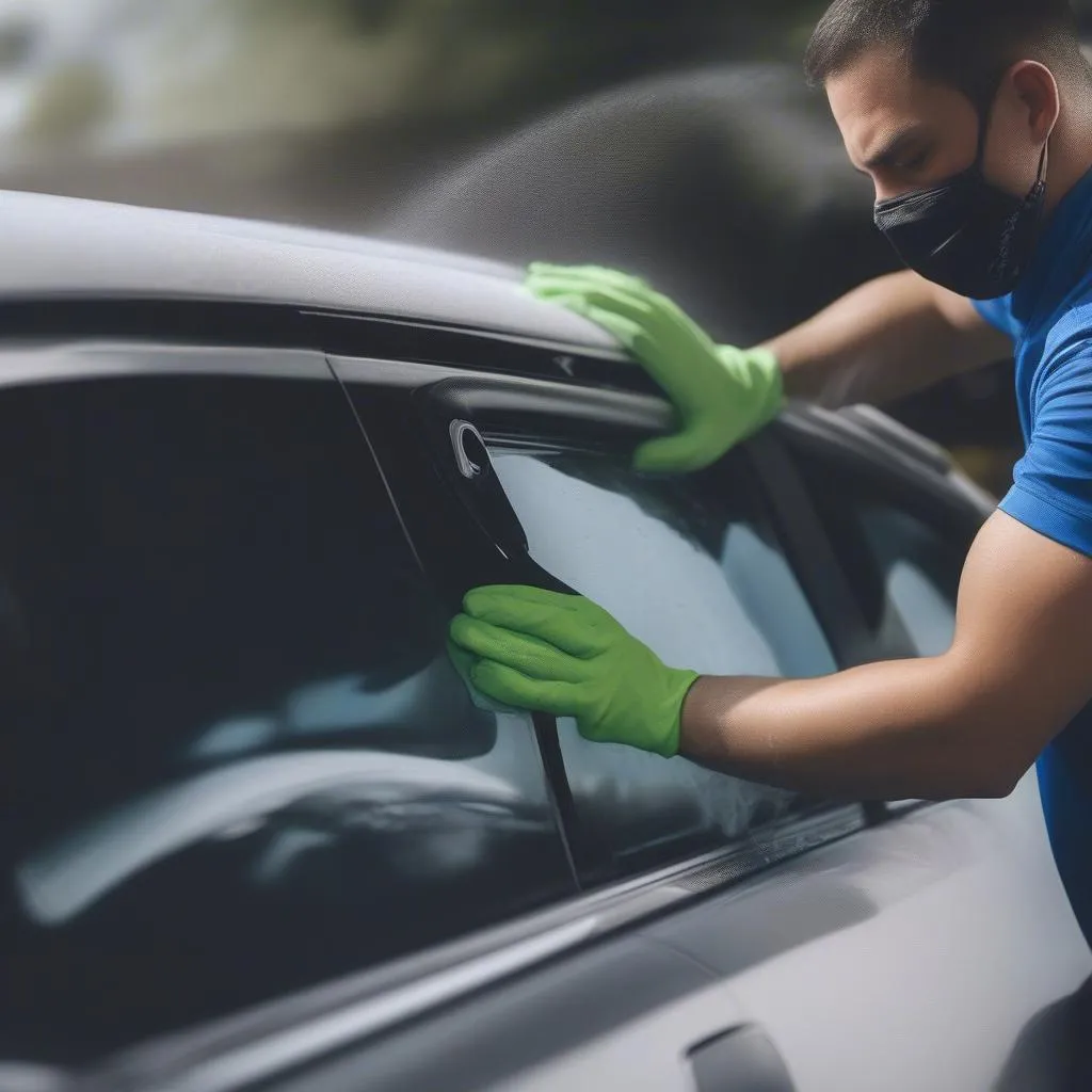 A professional interior cleaning of a car in Irving, Texas