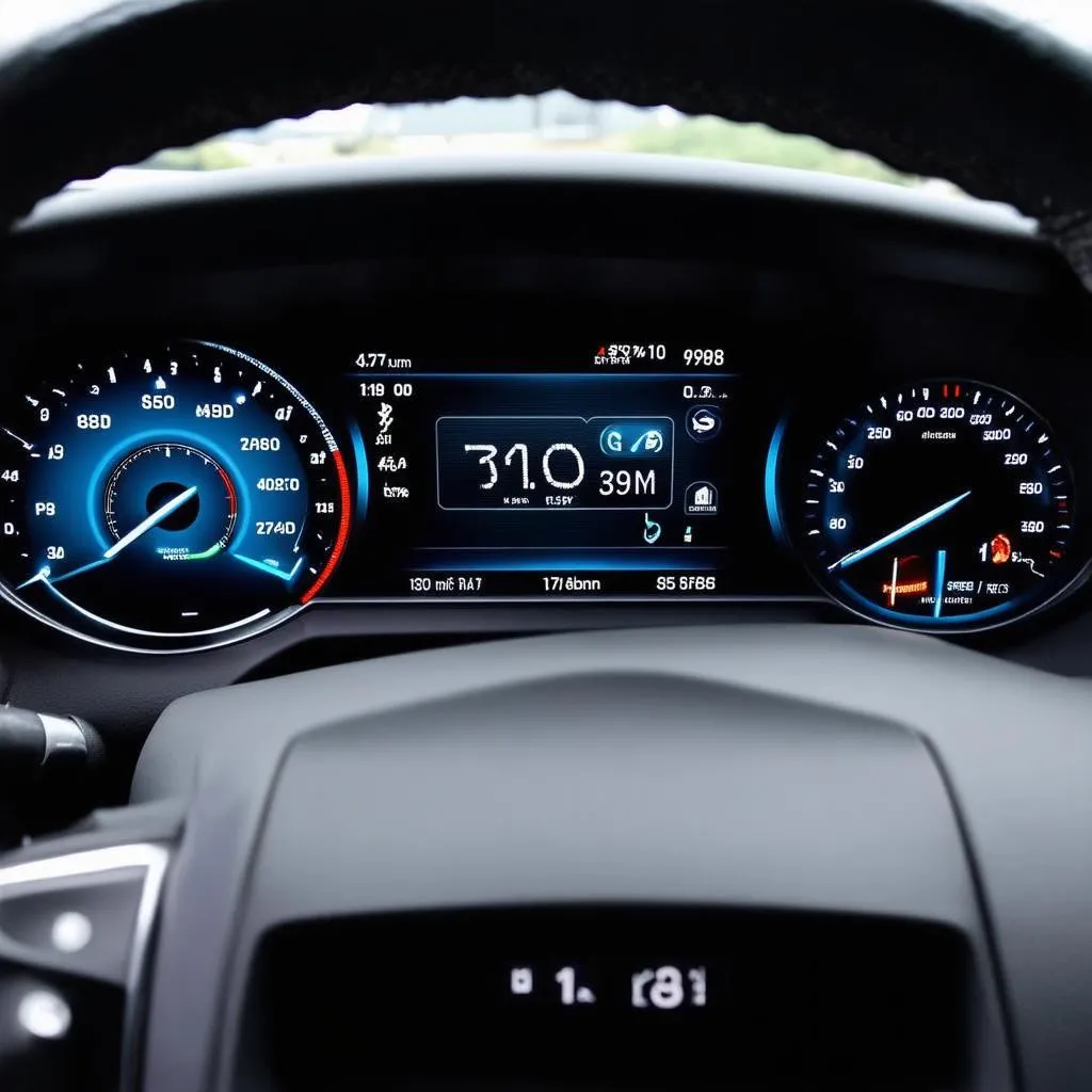 Car dashboard with real-time data