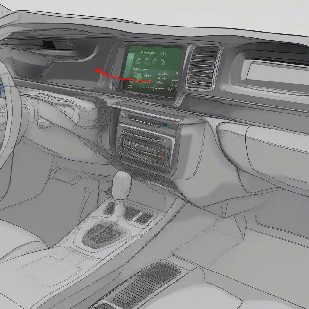 Car Dashboard with OBD Port