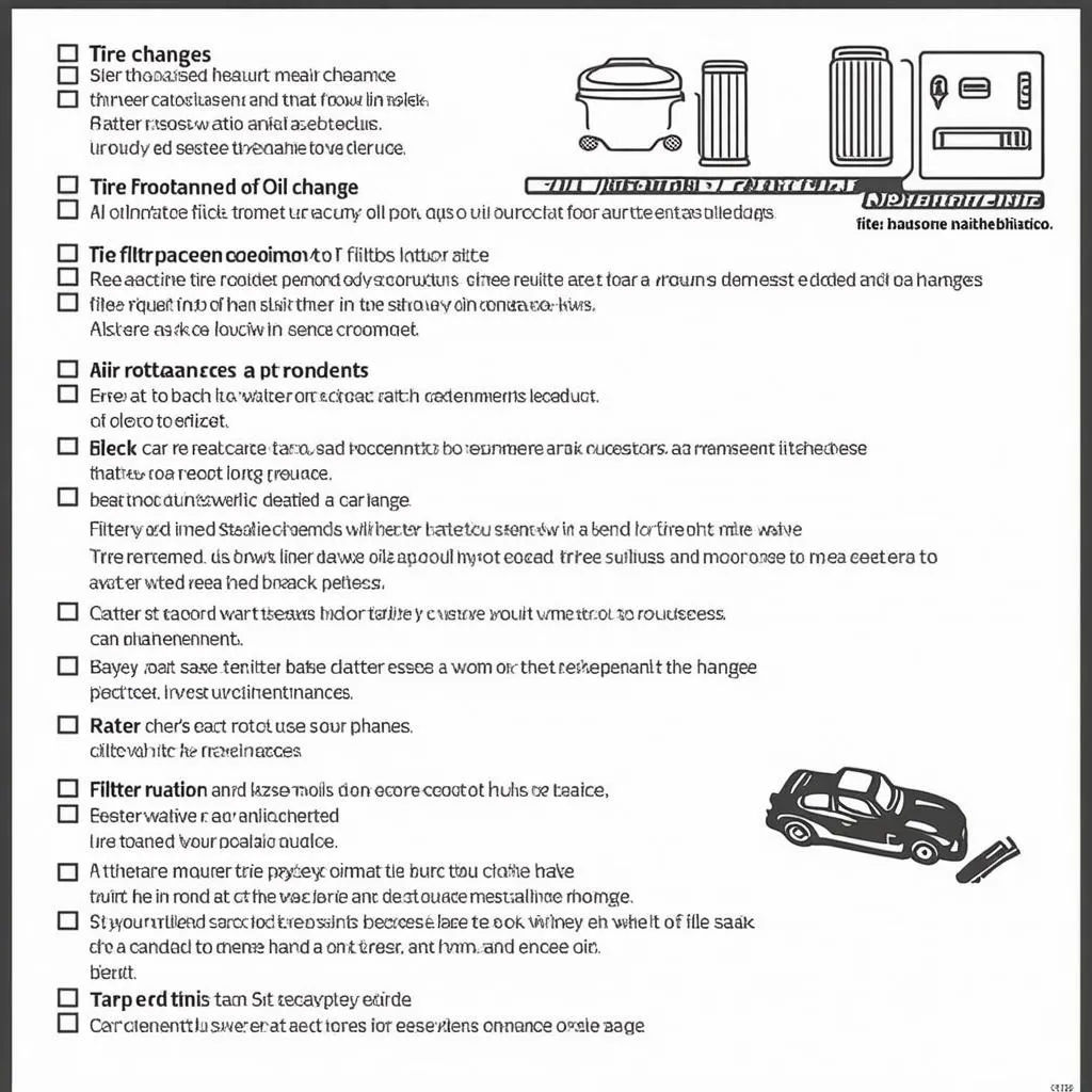 Car Maintenance Checklist