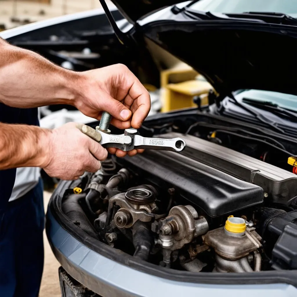 Car Mechanic Working