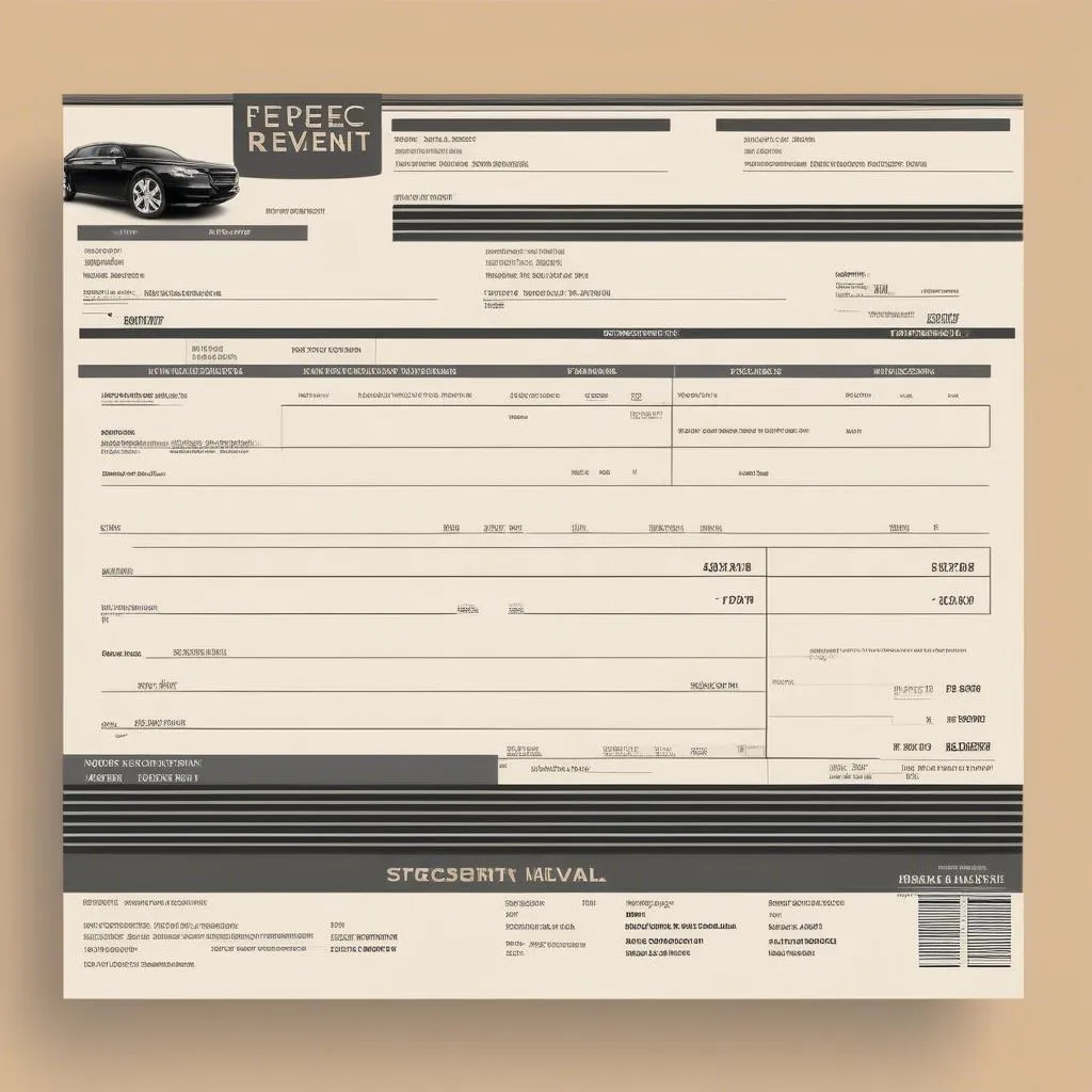 Car Rental Receipt Template