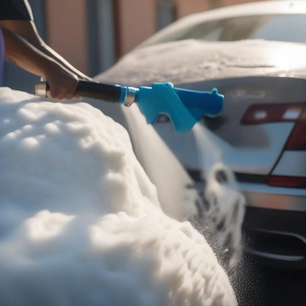 Car Wash Foam Cannon Kit in Action