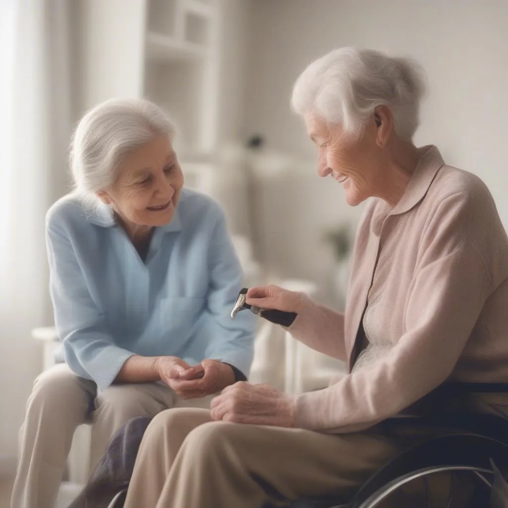 Caregiver Helping Senior