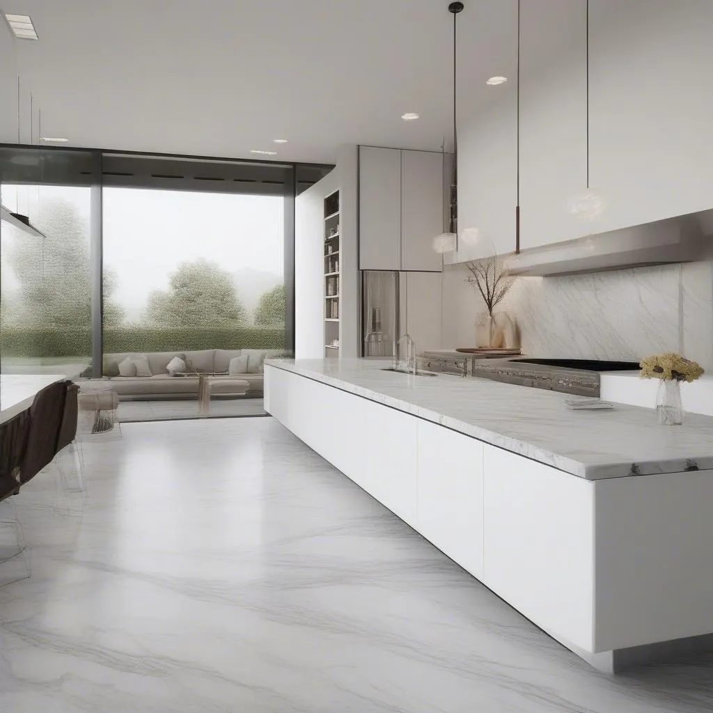 Carrara Marble Kitchen Countertop