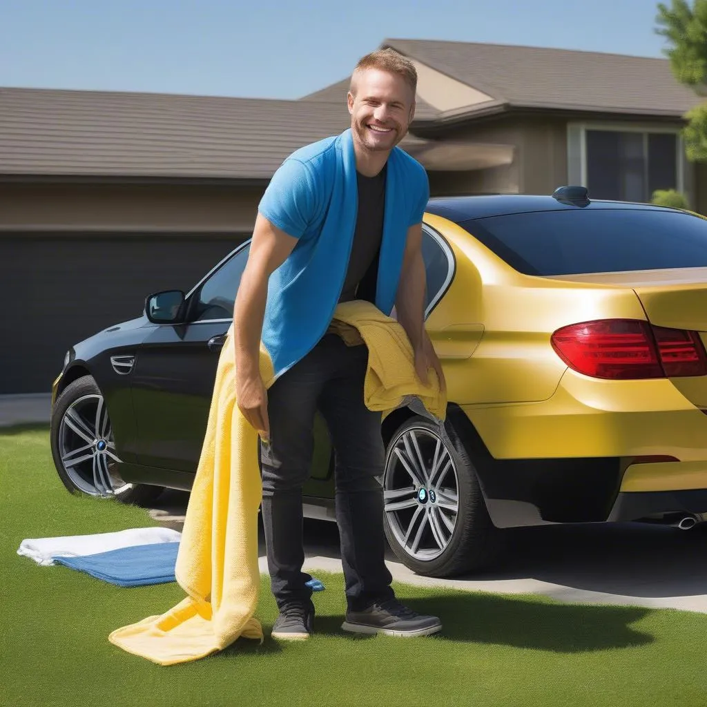 Chamois Towel Car