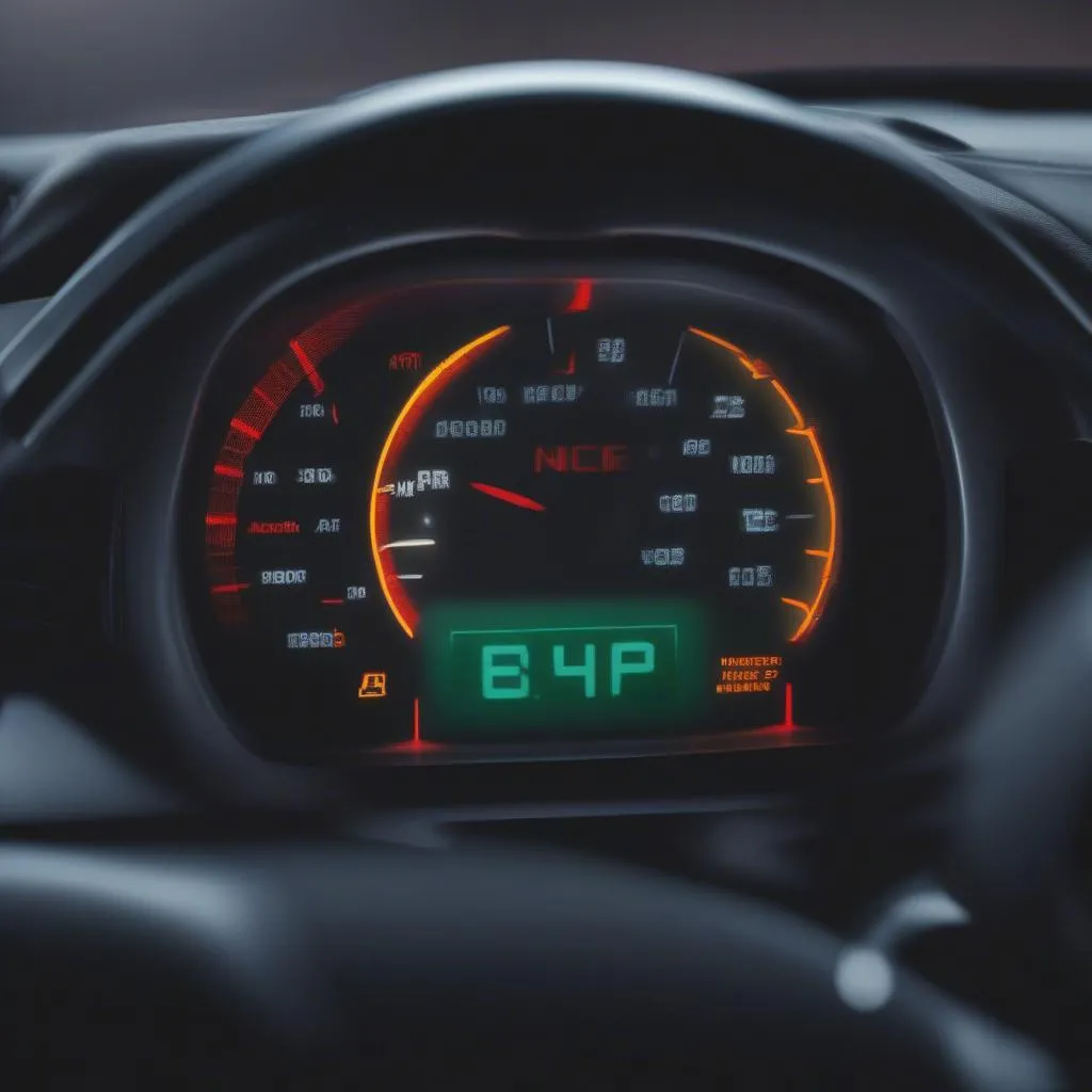 Check Engine Light on a Car Dashboard 