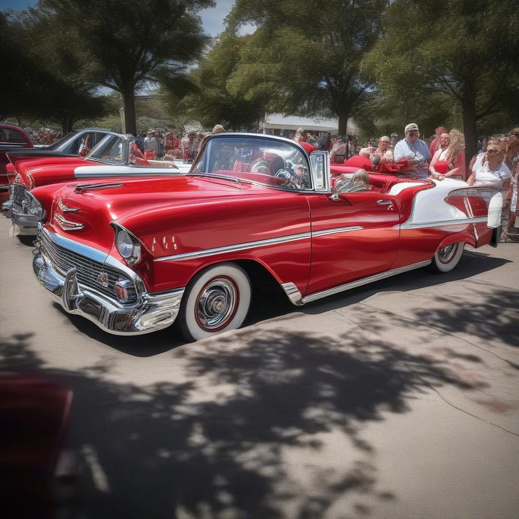 Vintage Chevrolet Bel Air at a Car Show