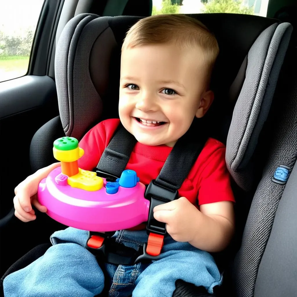 Child with Autism in Car Seat