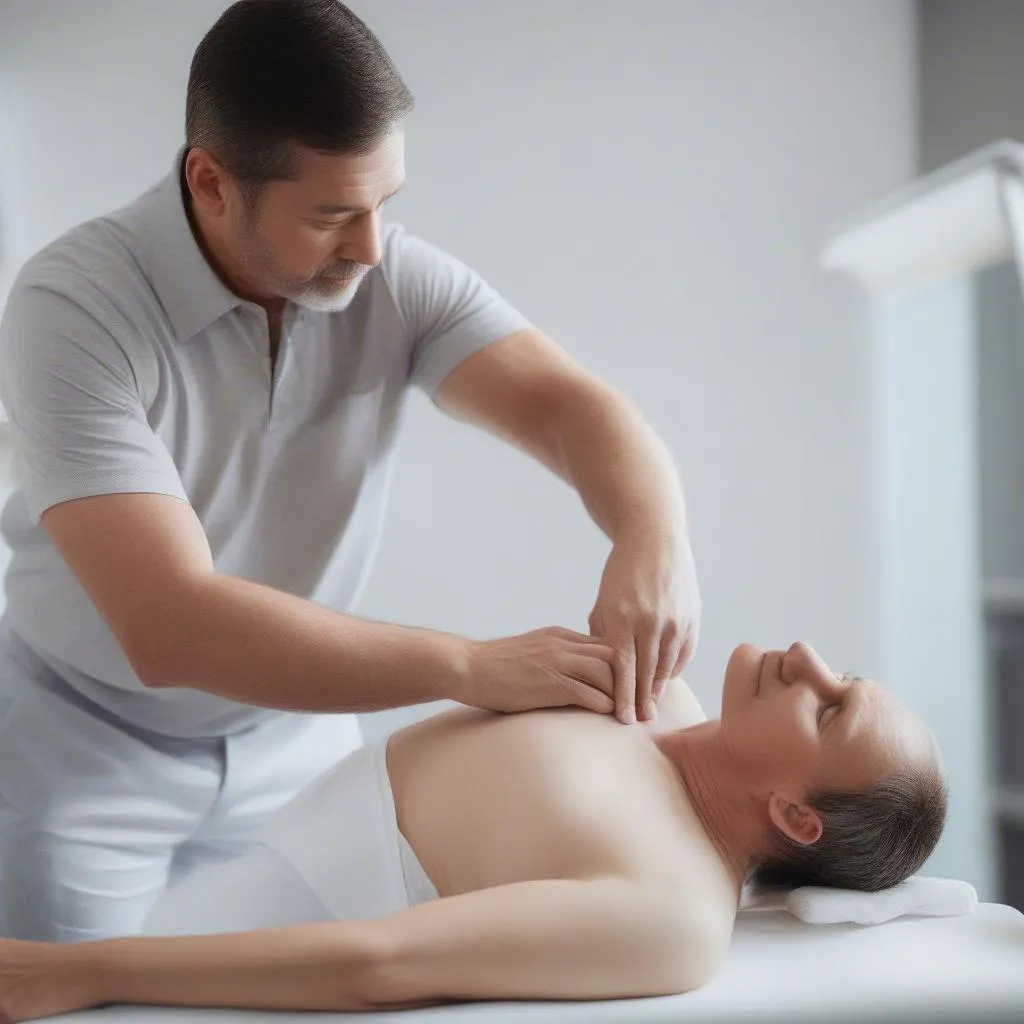 Chiropractor Adjusting Patient