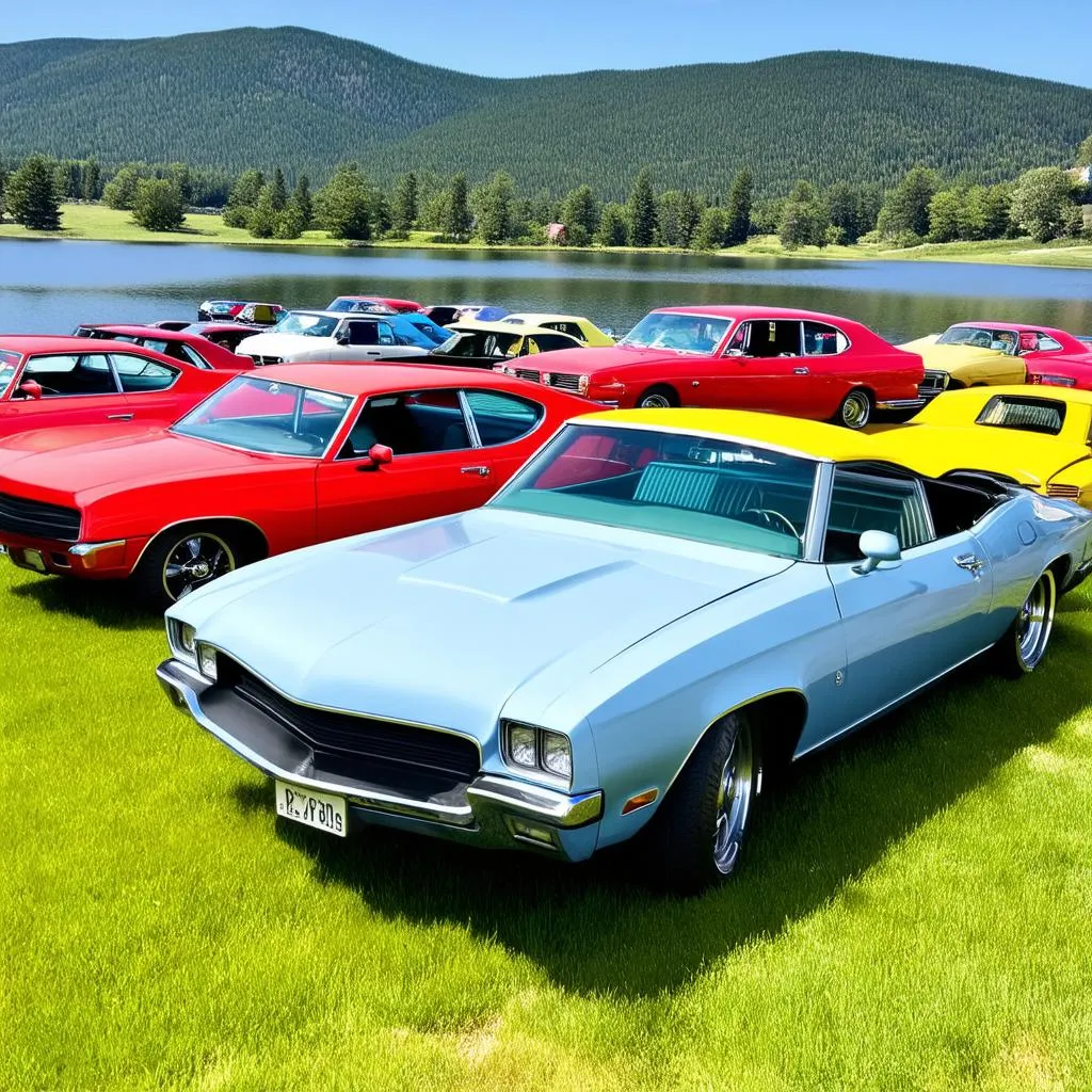 Classic cars at Lake George Car Show