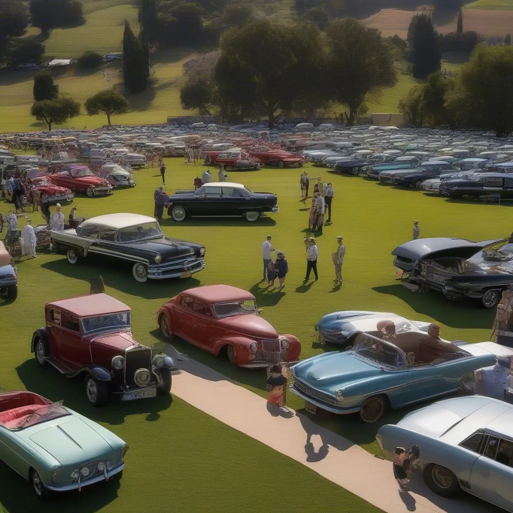 Classic cars on display at San Marino Motor Classic