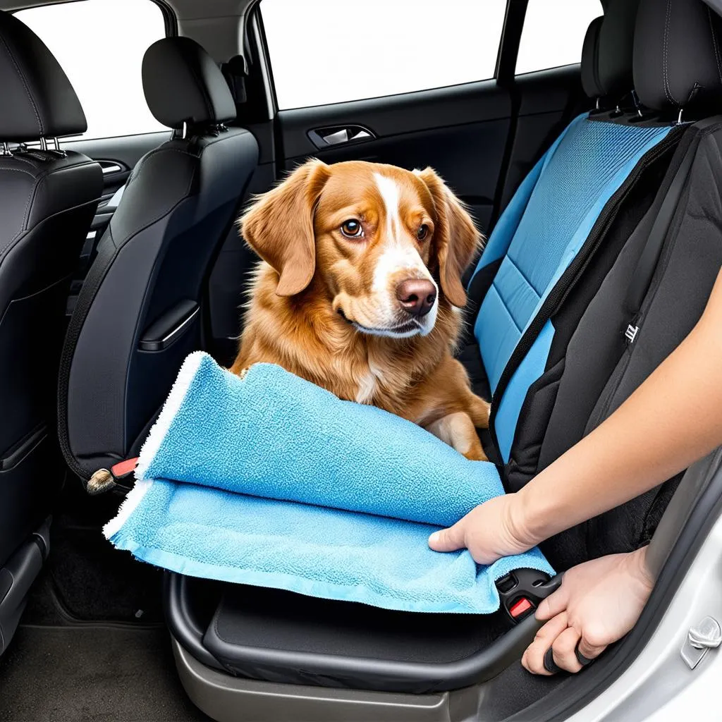 Cleaning dog car seat cover