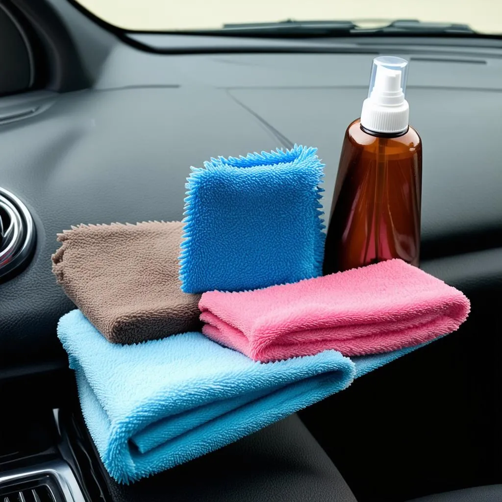 Cleaning supplies for car interior