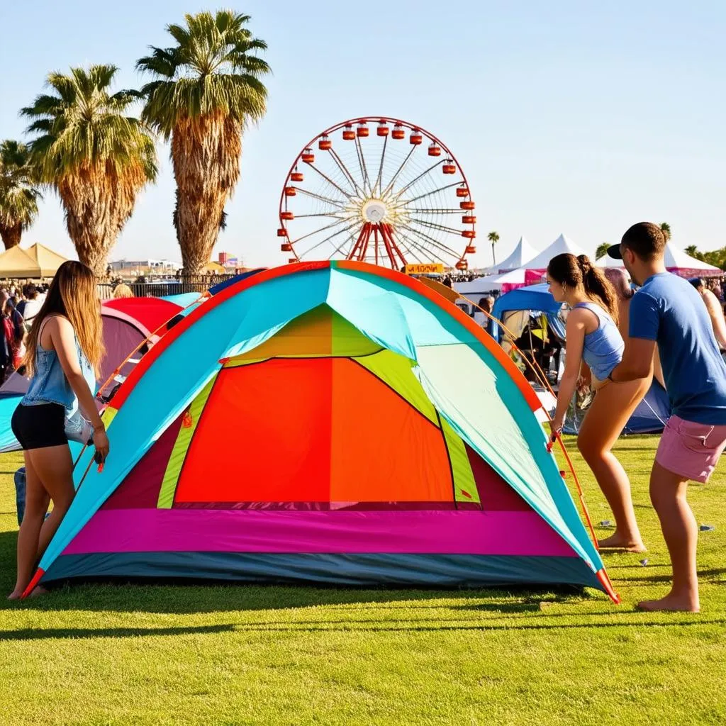 Coachella Tent Setup