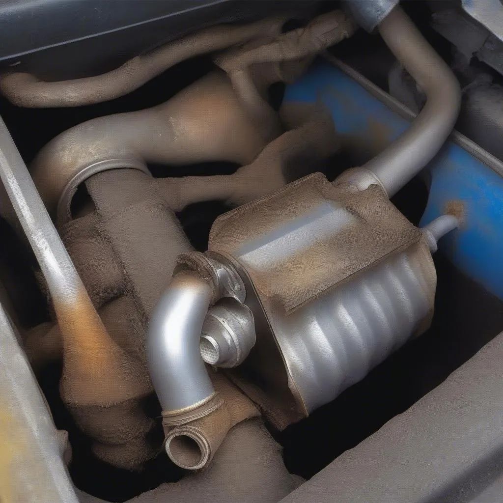 Damaged Catalytic Converter on a 2005 Dodge Dakota