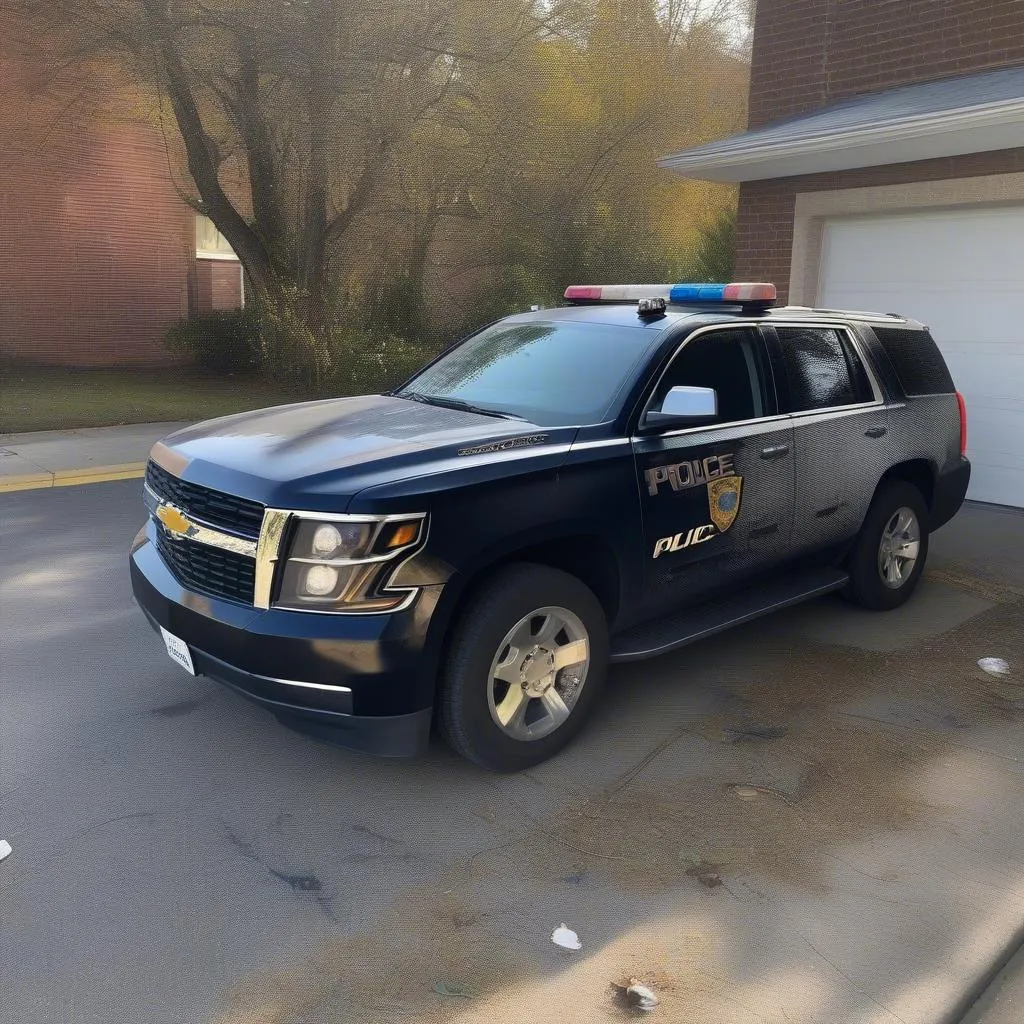 Damaged Police Car