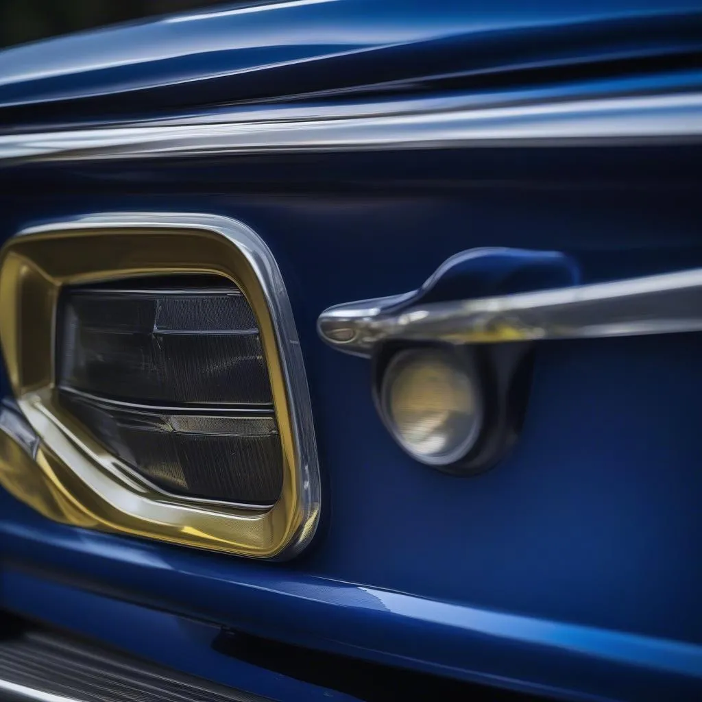 dark blue paint job on car