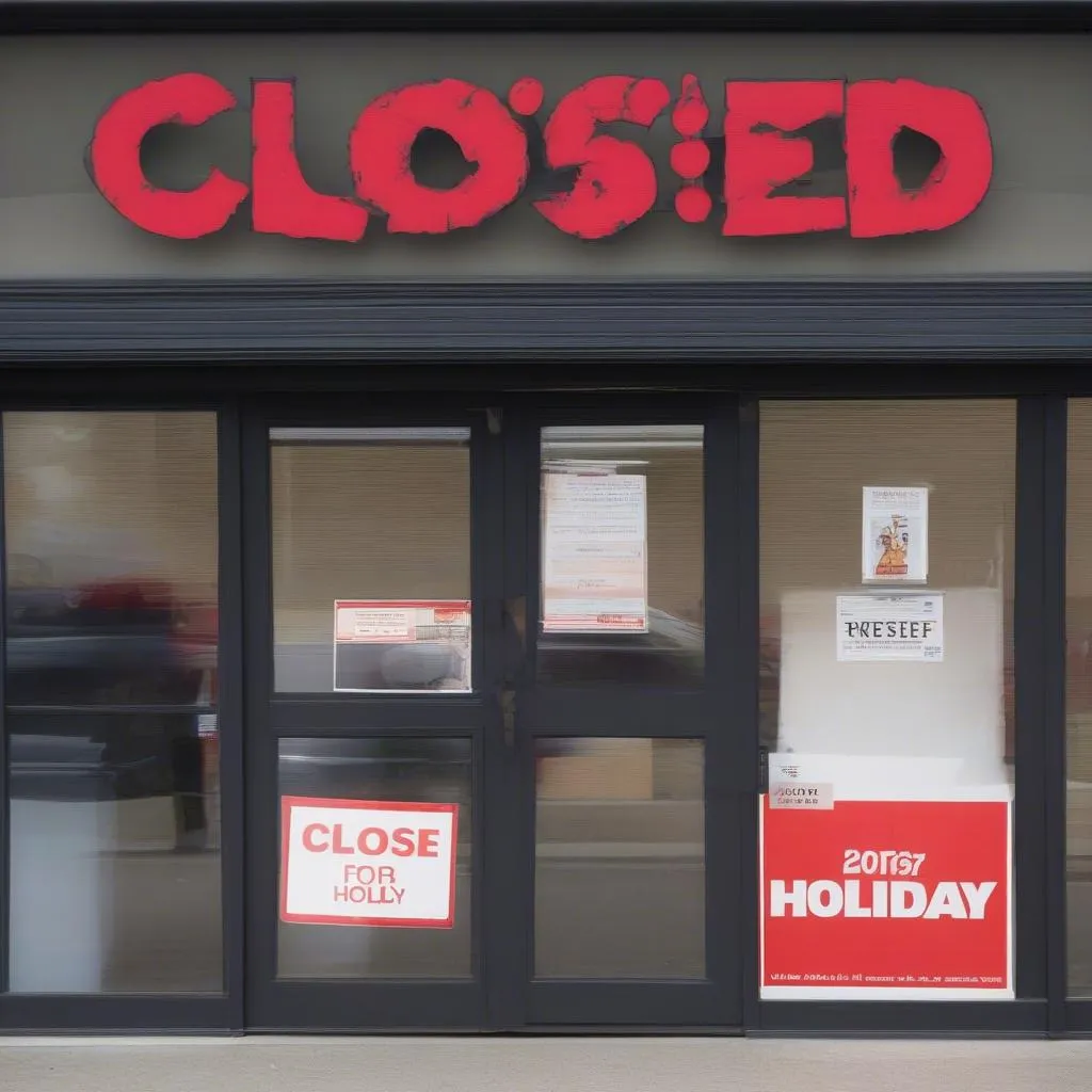 Car dealership closed on New Year's Day