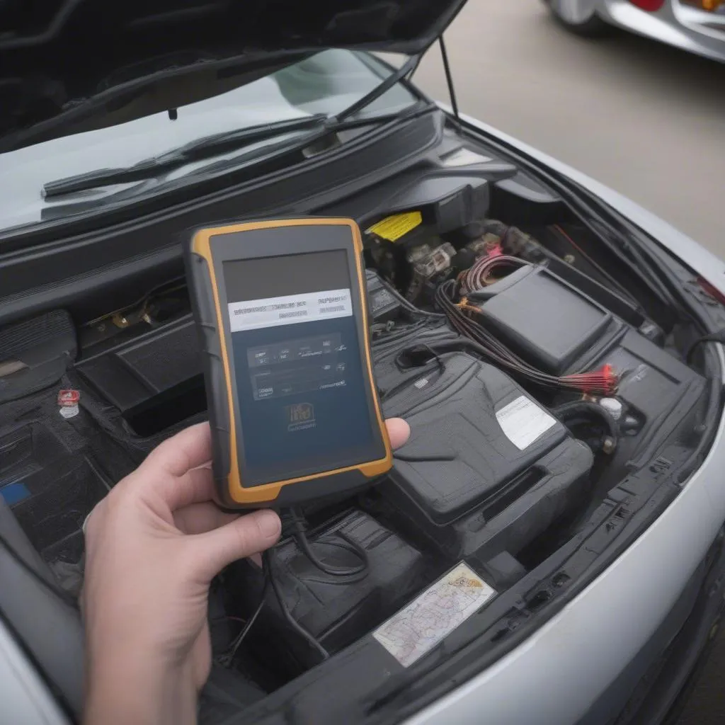 Dealer scanner connected to a European car