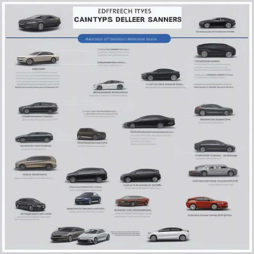 Comparison chart of different types of dealer scanners for European cars