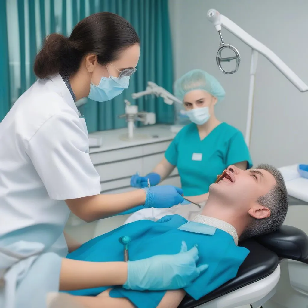 Dentist Examining Patient