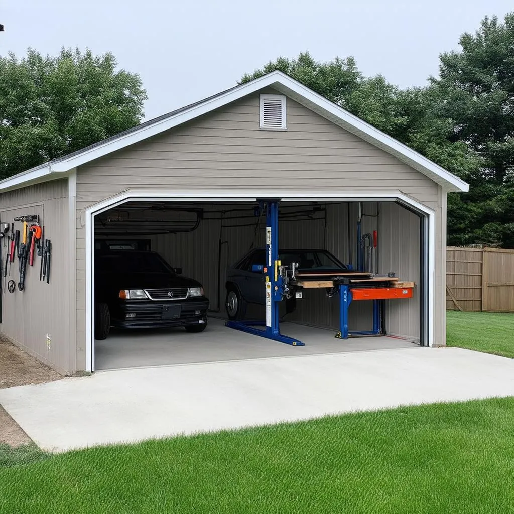 Detached Double Car Garage Workshop