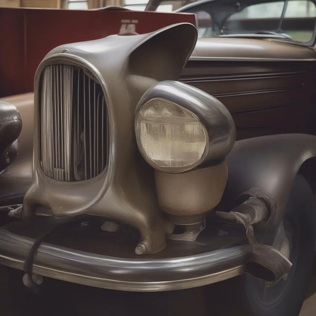 Classic Car Restoration Featuring a Vintage Dixie Car Horn