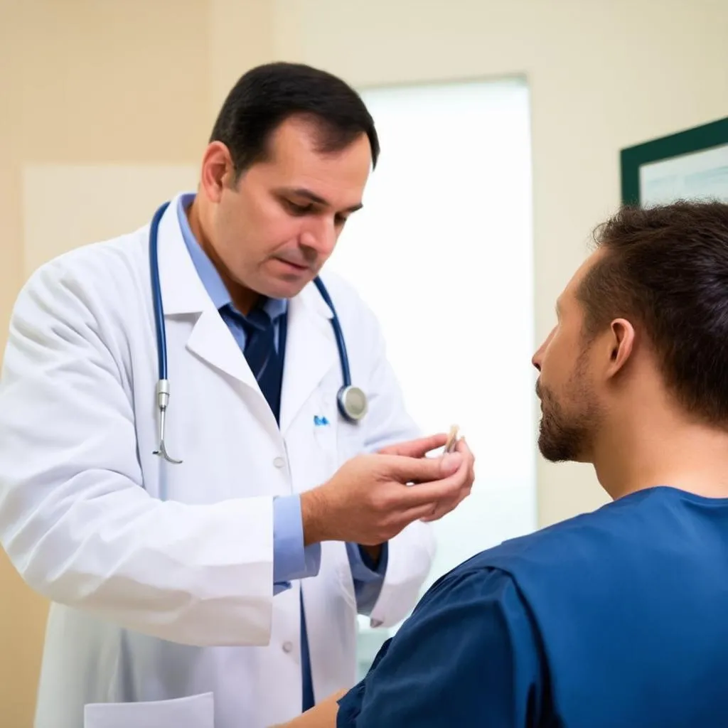 Doctor Examining Patient in Urgent Care