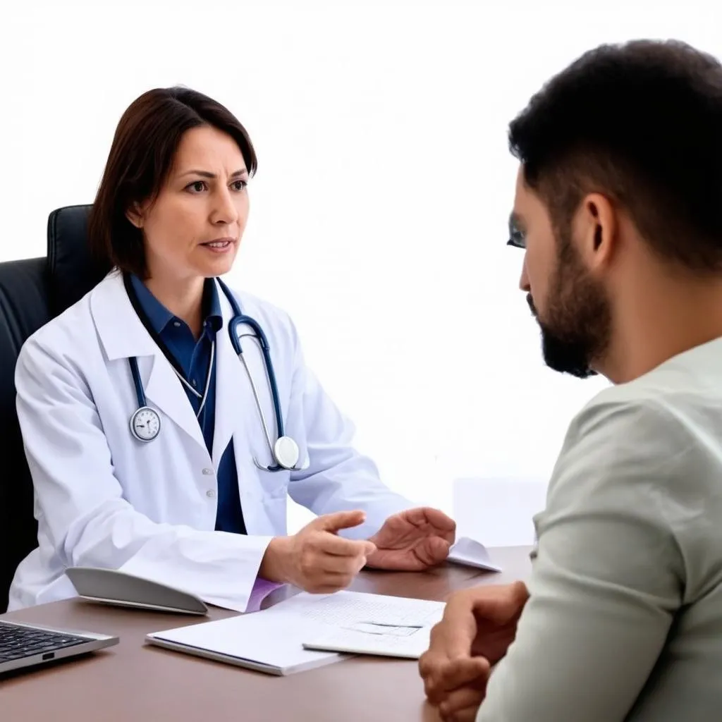 Doctor talking to a patient