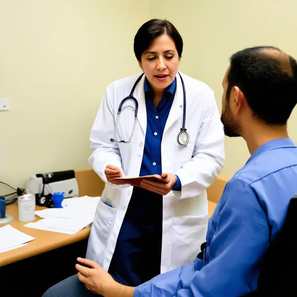 Doctor Talking to Patient in Exam Room